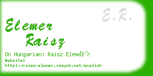 elemer raisz business card